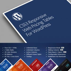 CSS3 Responsive WordPress Compare Pricing Tables 11.5