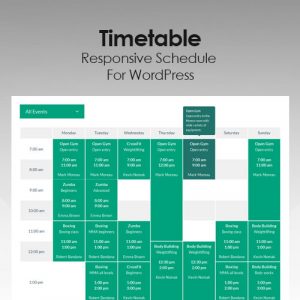 Timetable Responsive Schedule For WordPress 7.2
