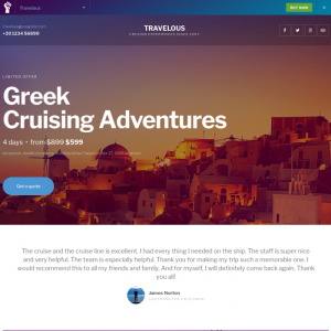 Elementorism Travelous Elementor Landing Page 0.4