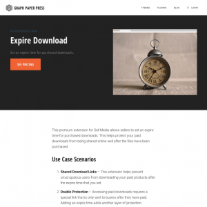 Paper Press Plugins/Graph Paper Press Sell Media Expire Download Add-On 1.0.0