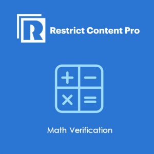 Restrict Content Pro Math Verification 1.0.5