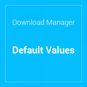 WP Download Manager Default Values 1.7.1