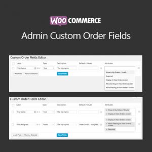 WooCommerce Admin Custom Order Fields 	1.16.0