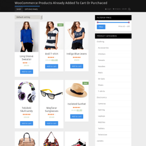 WooCommerce Products Already Added To Cart Or Purchased 1.0.2